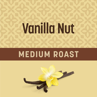 Vanilla Nut Single Serve Coffee Pods, Medium Roast, 55Ct | Compatible with Keurig Coffee Pod Brewers, 100% Arabica Coffee, Convenient Single Serve Brewing, Fresh Brew in Every Cup